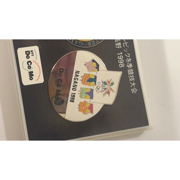 1998 Nagano Winter Winter Olympics Pin Badge Set - Docomo, Novelty, Vintage - Picture 10 of 14